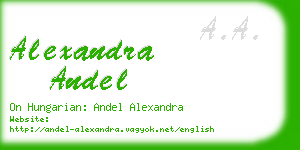 alexandra andel business card